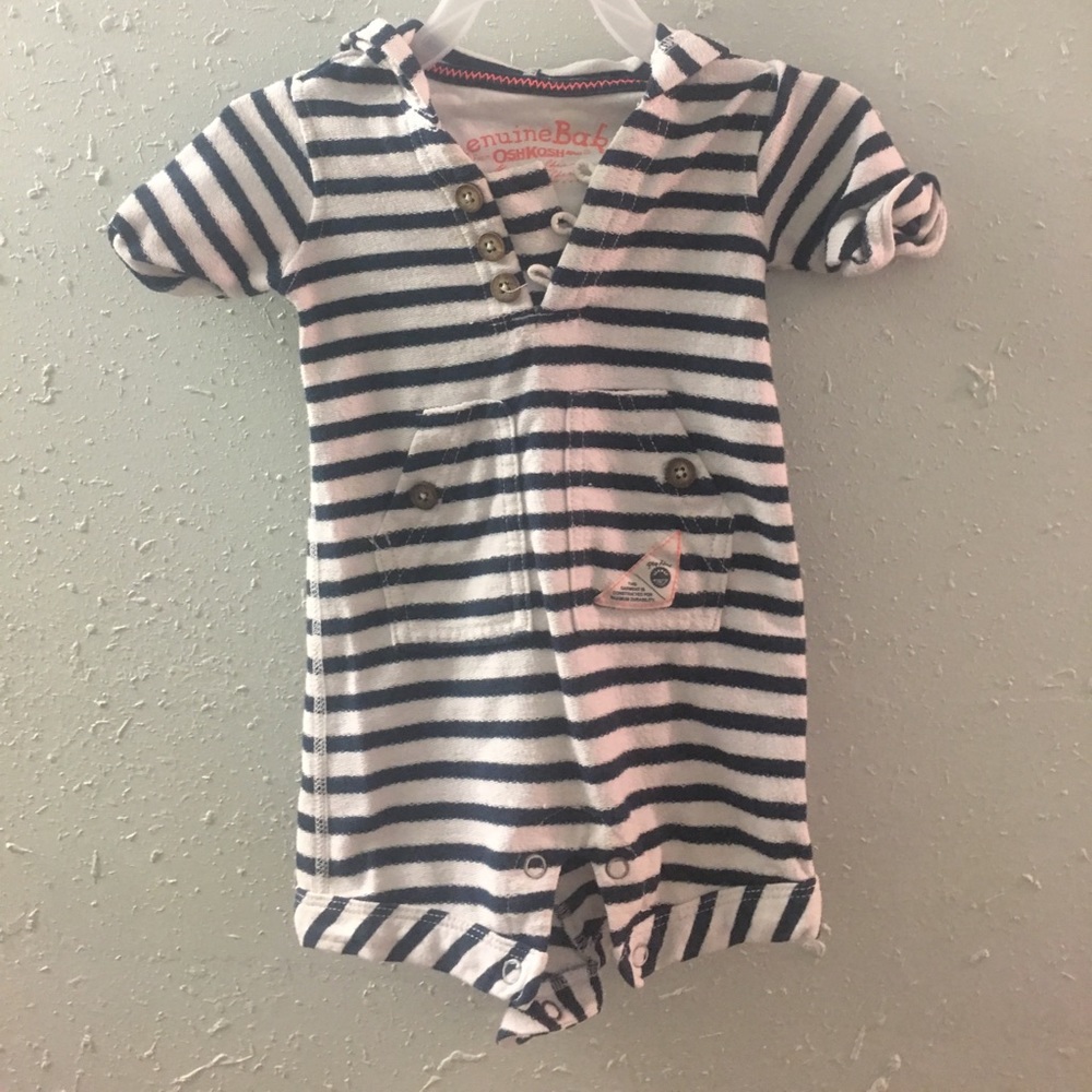 9 month OshKosh romper.