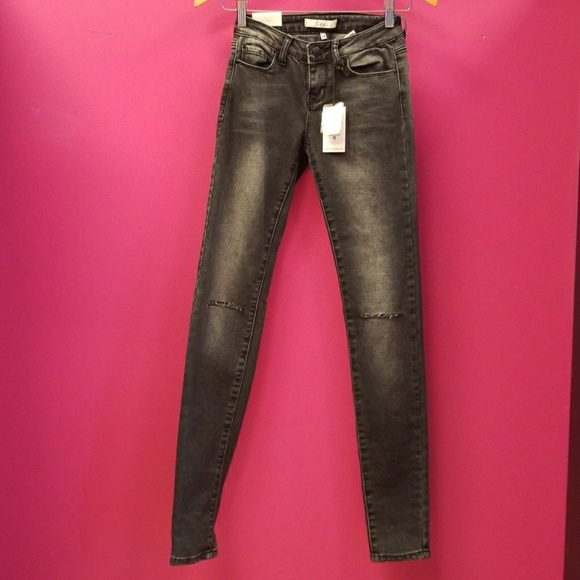 DEX Super Skinny Charcoal Jeans - Picture 2 of 5