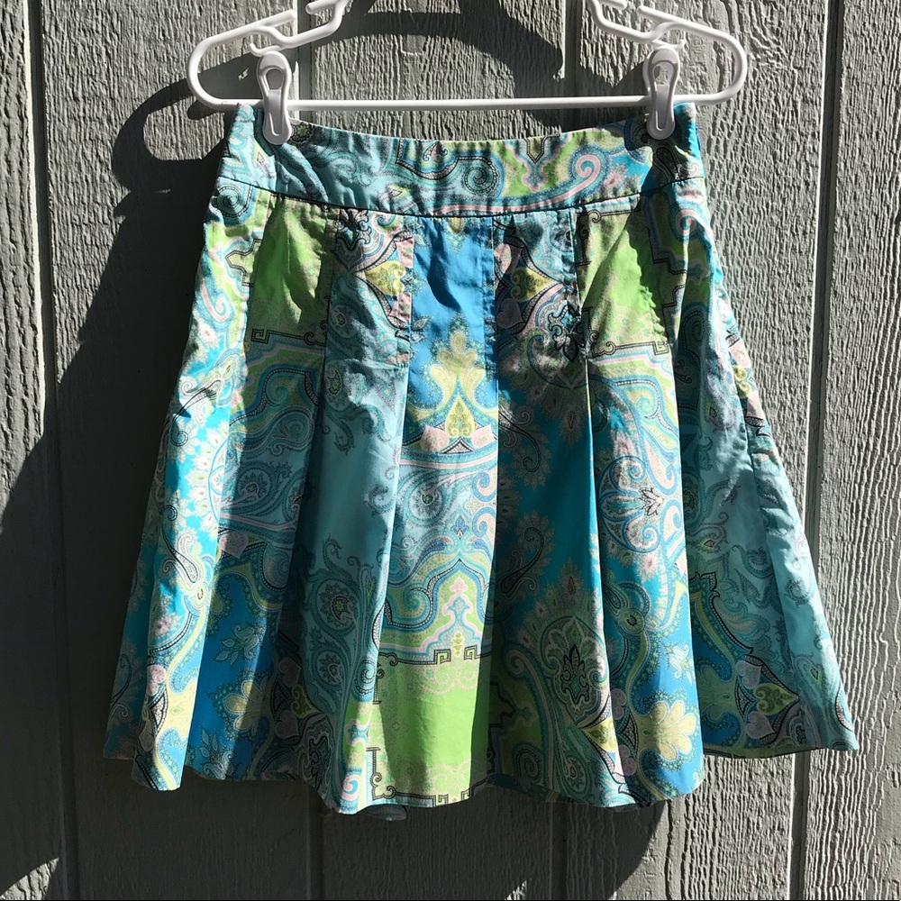 J. Crew Paisley Print Pleated Skirt - Picture 4 of 6