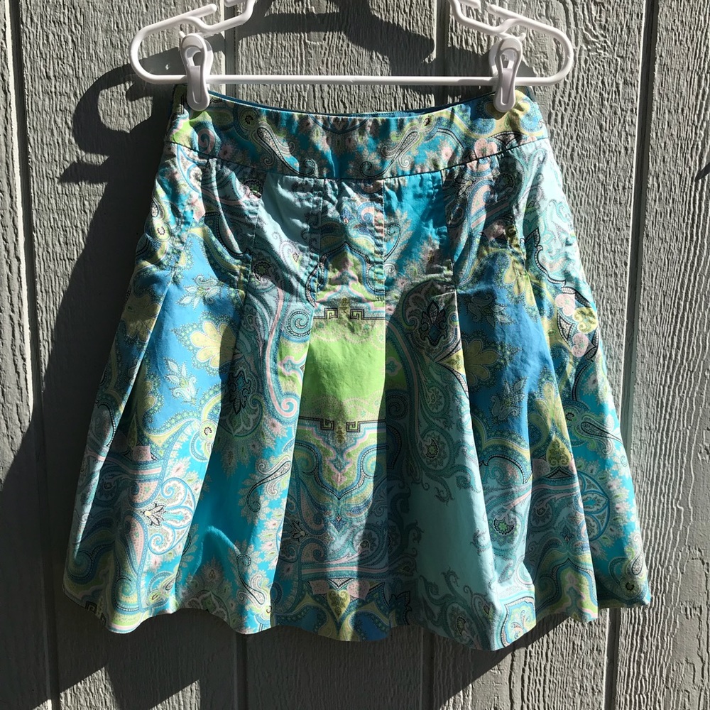J. Crew Paisley Print Pleated Skirt - Picture 5 of 6