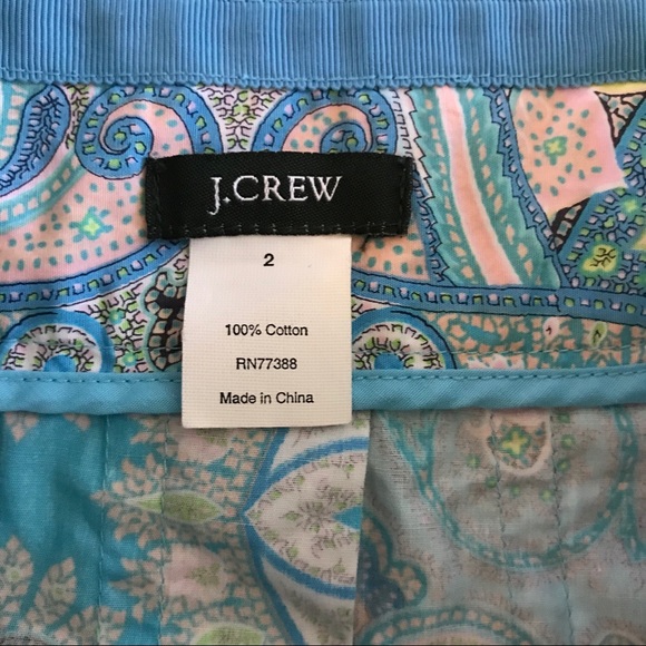 J. Crew Paisley Print Pleated Skirt - Picture 2 of 6