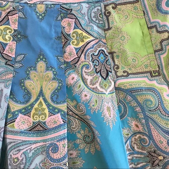 J. Crew Paisley Print Pleated Skirt - Picture 3 of 6