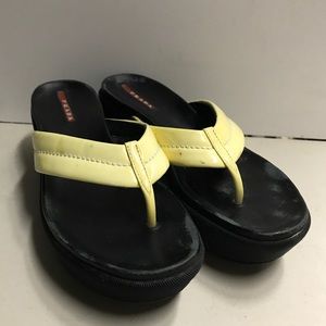 Prada Red Label Platform Sandals Flatform Leather Prada Red Label Platform Sandals Flatform Leather