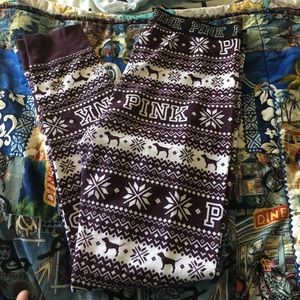 PINK Christmas Thermal PJ Bottoms PINK Christmas Thermal PJ Bottoms