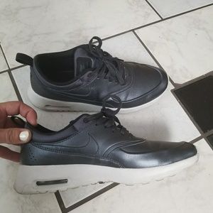 Black metallic Nike premium leather theas Black metallic Nike premium leather theas