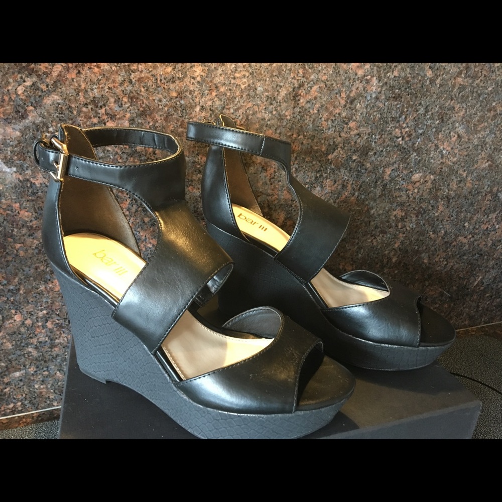 Black Bar III Platform Sandals from Macy's.