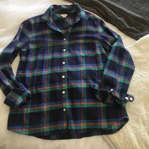 J. Crew flannel -- unique colors! J. Crew flannel -- unique colors!