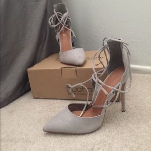 Grey Suede High Heels Grey Suede High Heels
