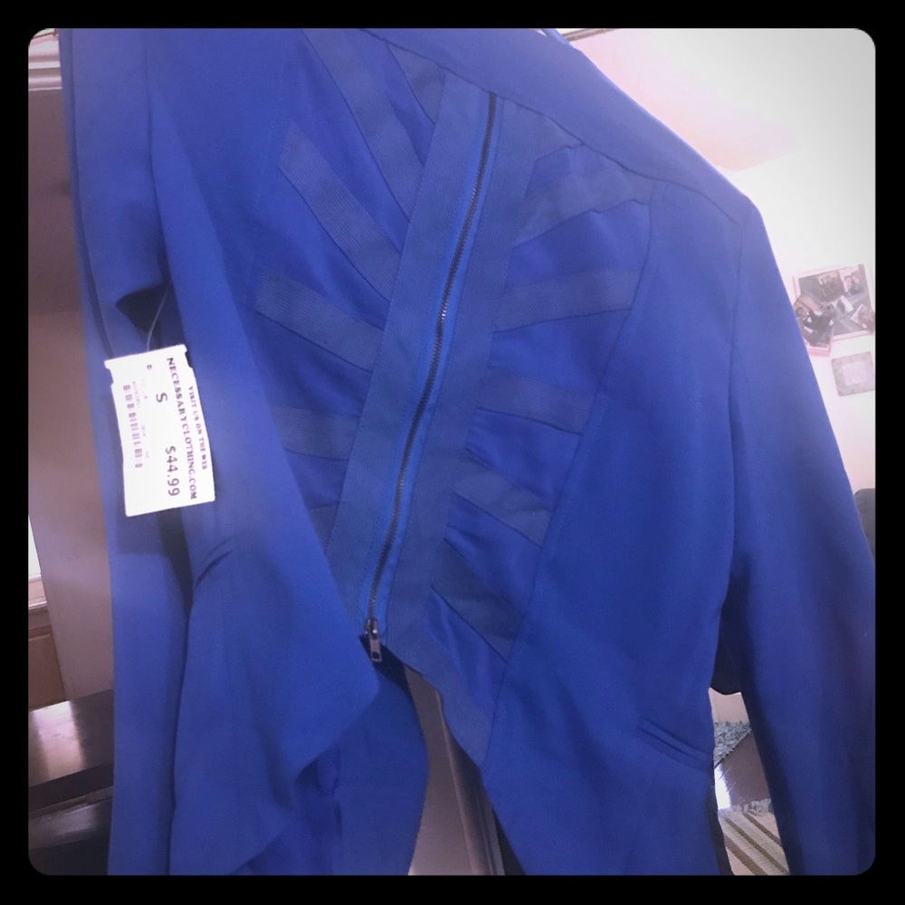 BNWT Blazer zippered back Royal Blue