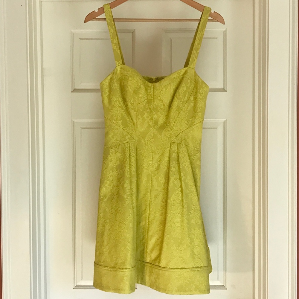 Zac Posen Structured Jacquard Cocktail Dress.