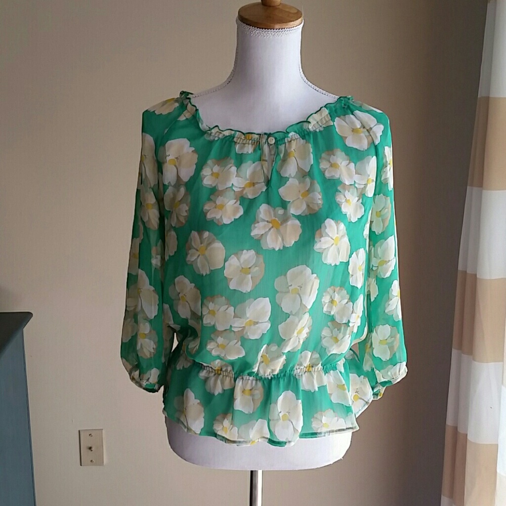 Sheer Floral Top