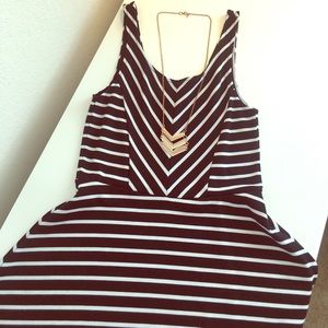 Black and White Striped Dress by Bethany Mota