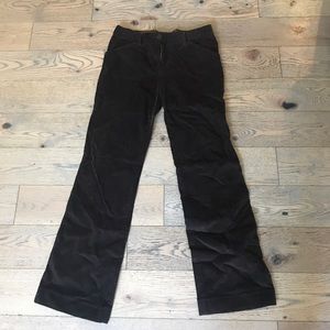 Tory Burch dark brown corduroy pants thin cords