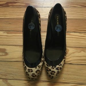 Franco Sarto cheetah print heel