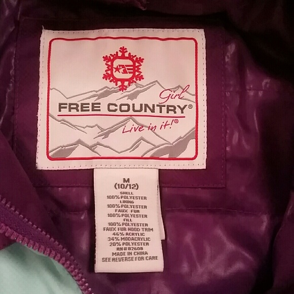 Girls Free Country 2-in-1 winter jacket size 10/12 - Picture 7 of 8