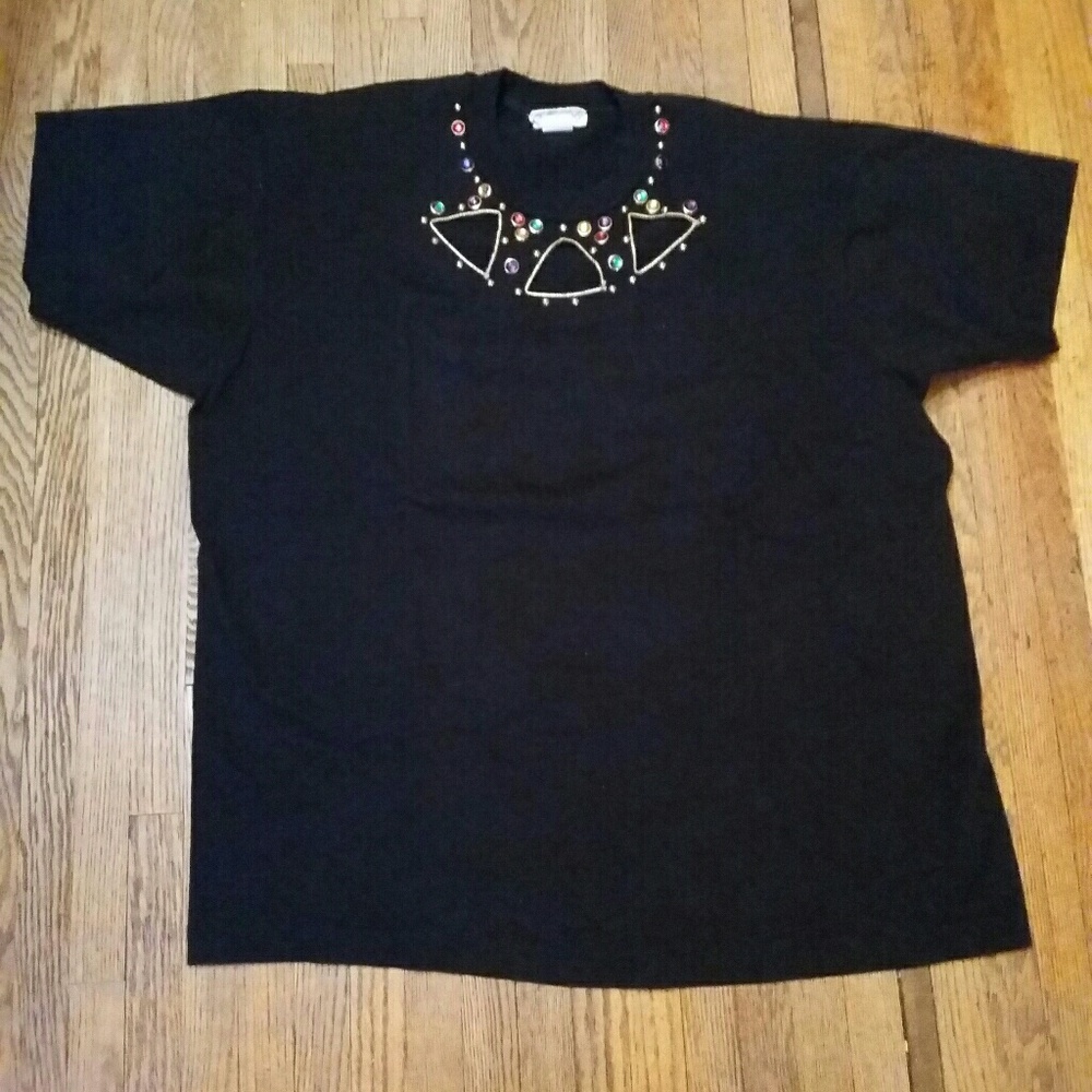 100% Cotton cut-out embellished t-shirt