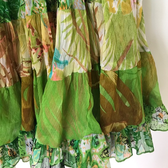BOHEMIAN GREEN SKIRT. - Picture 2 of 5