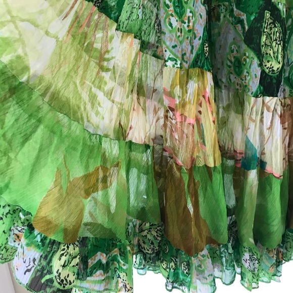BOHEMIAN GREEN SKIRT. - Picture 3 of 5