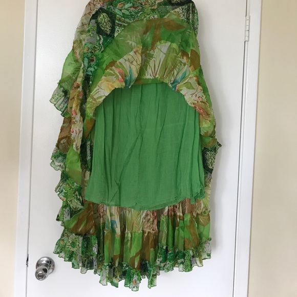 BOHEMIAN GREEN SKIRT. - Picture 4 of 5