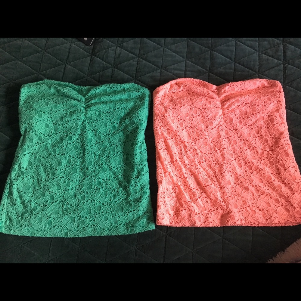 2 strapless tanks from aerie/ American eagle