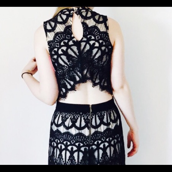 NEW Black Lace Two Piece Dress - Picture 5 of 5