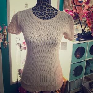Frenchi tan cream knit top