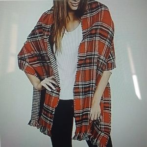 PLAID BLANKET SCARF DOUBLE SIDE