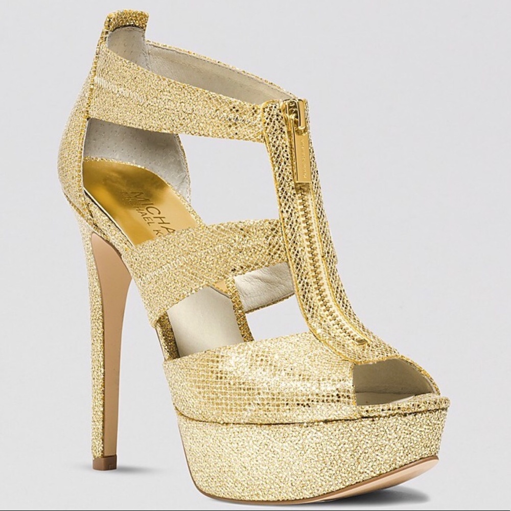 MK Open Toe Platform Evening High Heels