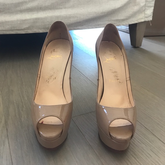 Christian Louboutin platform prep toes in nude - Picture 2 of 4