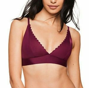 Vs pink bonded scalloped bralette