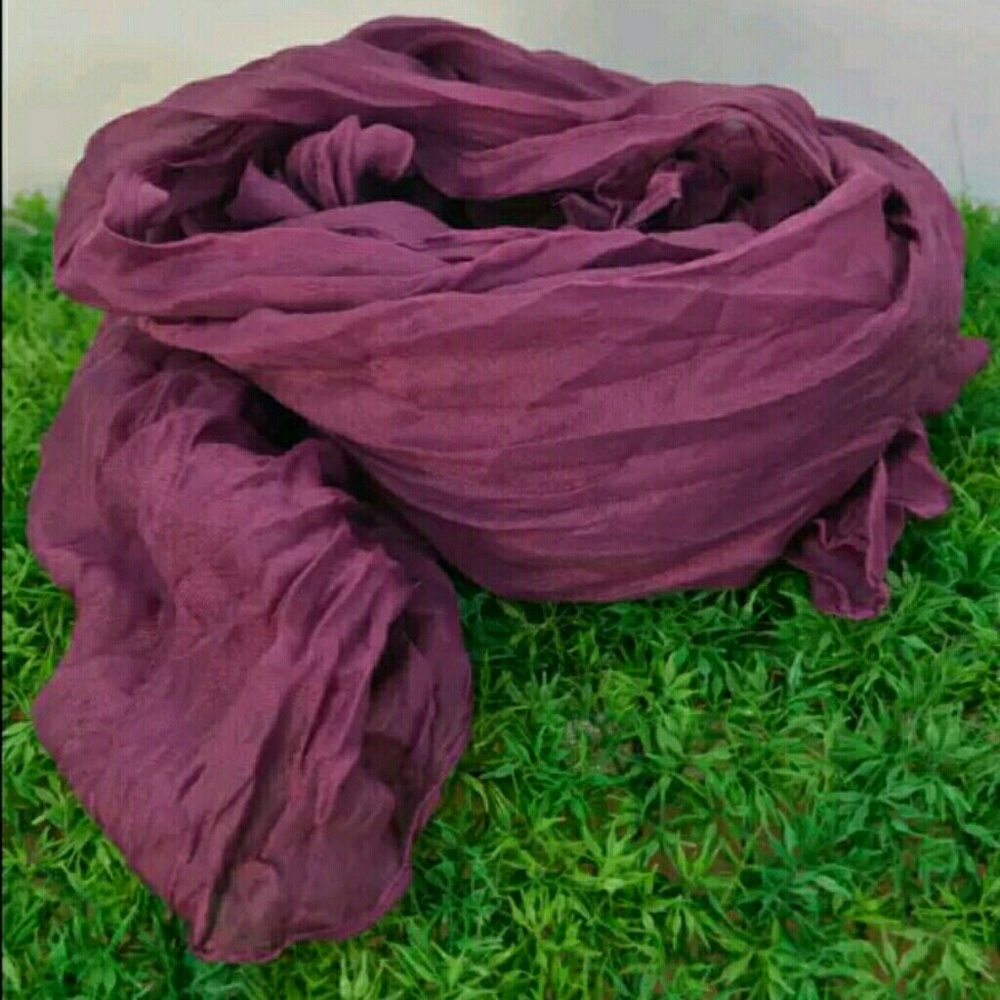 Long soft burgundy scarf