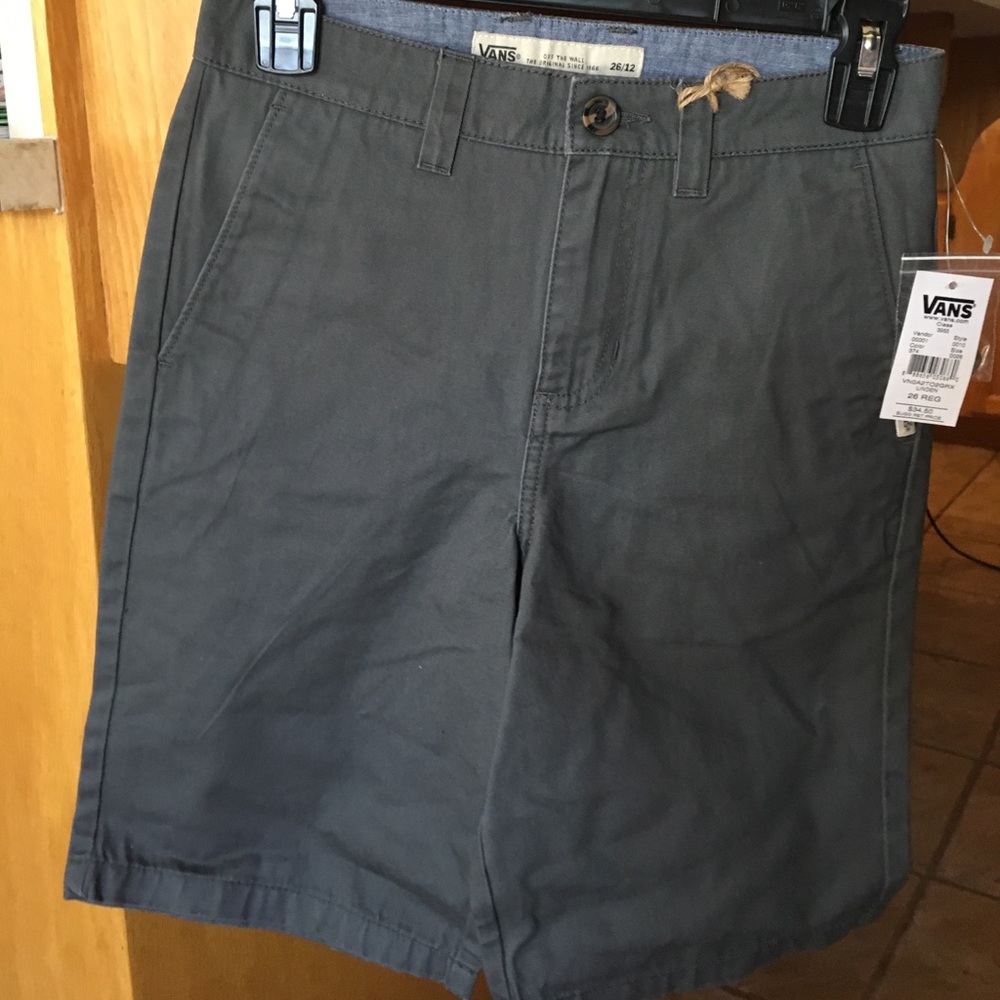 Boys Gray Van Shorts