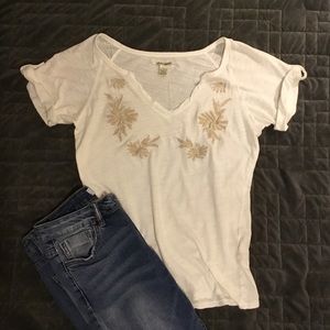 Lucky Brand Embroidered Tee