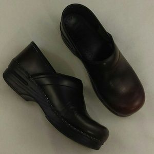 Dansko Dark Brown Leather Professional Clogs