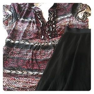 Bundle- Black skirt ( Lane Bryant) & (Halo) top