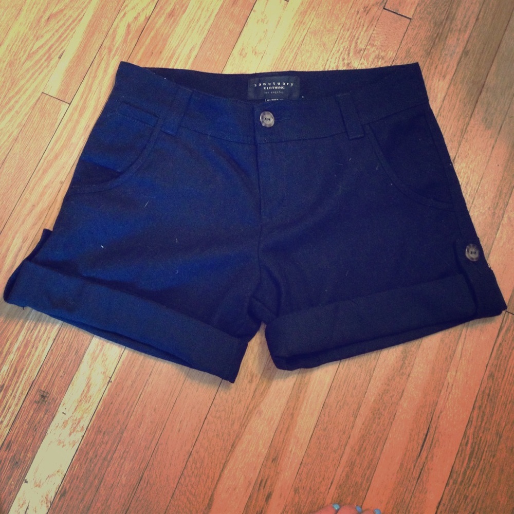 Black winter shorts