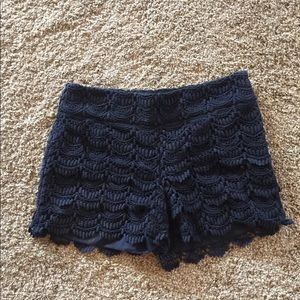 LOFT Cute black lace shorts