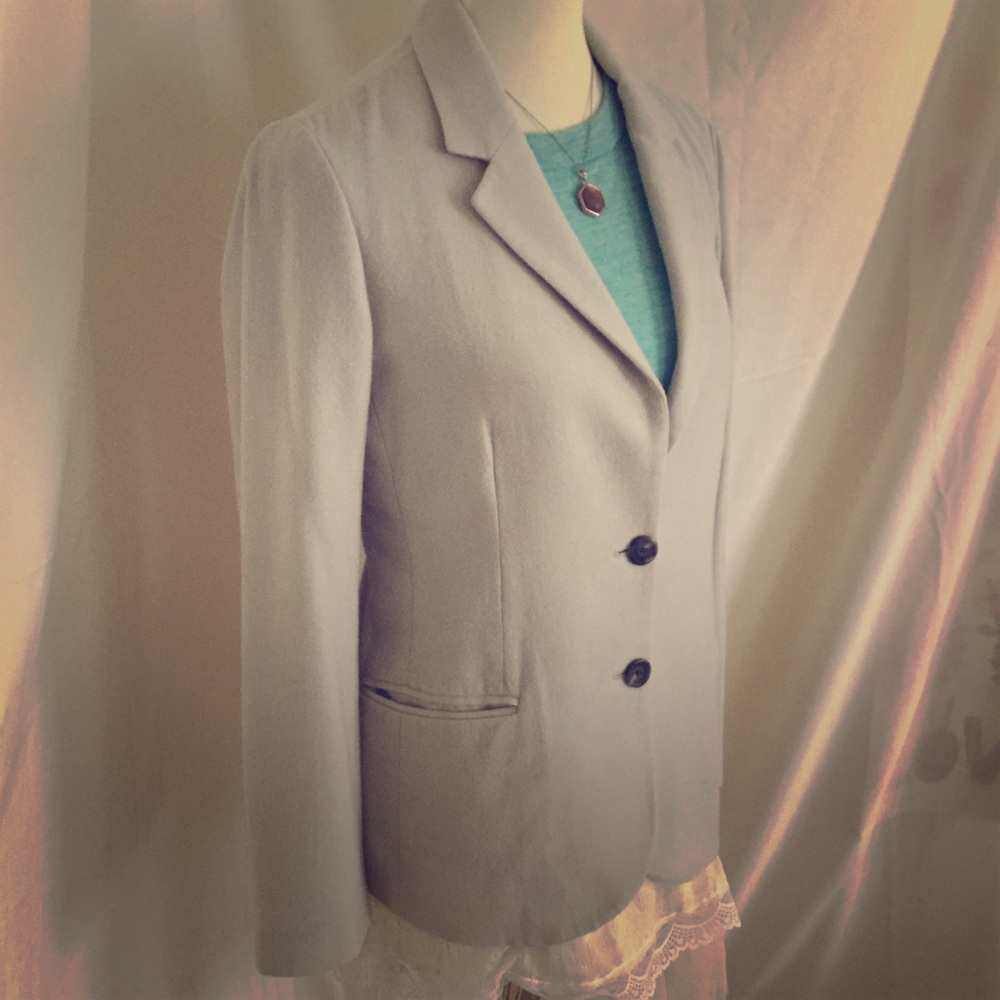 J. Crew boyfriend cut wool blazer in oatmeal