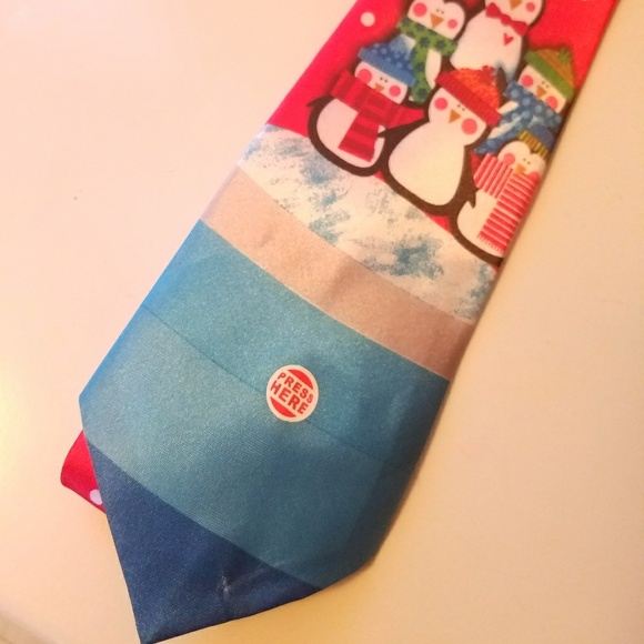 Xmas Snowman Singing tie - Picture 2 of 2