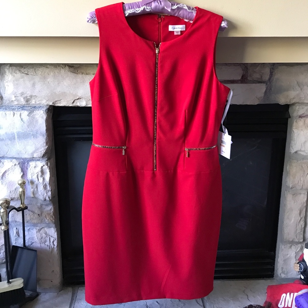 Calvin Klein Red sleeveless Dress