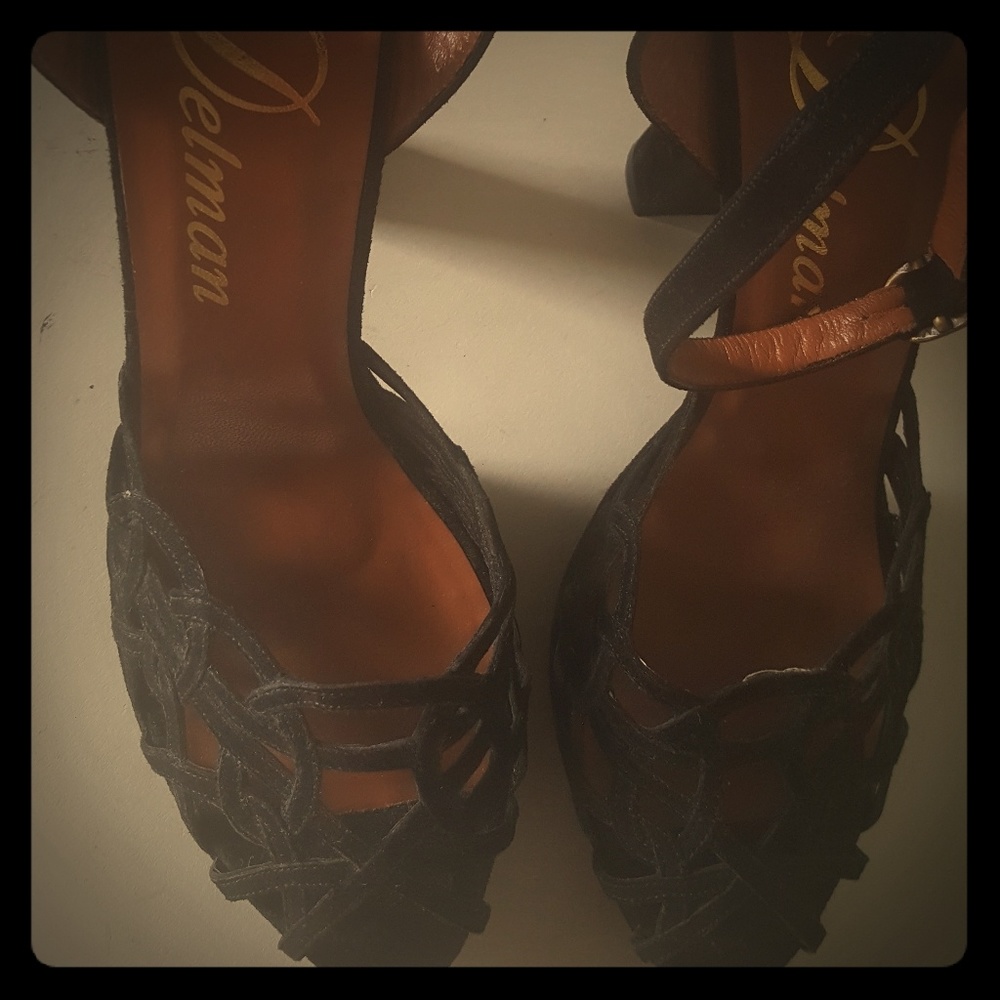 Shoes in black suede leather women Delman  8.5