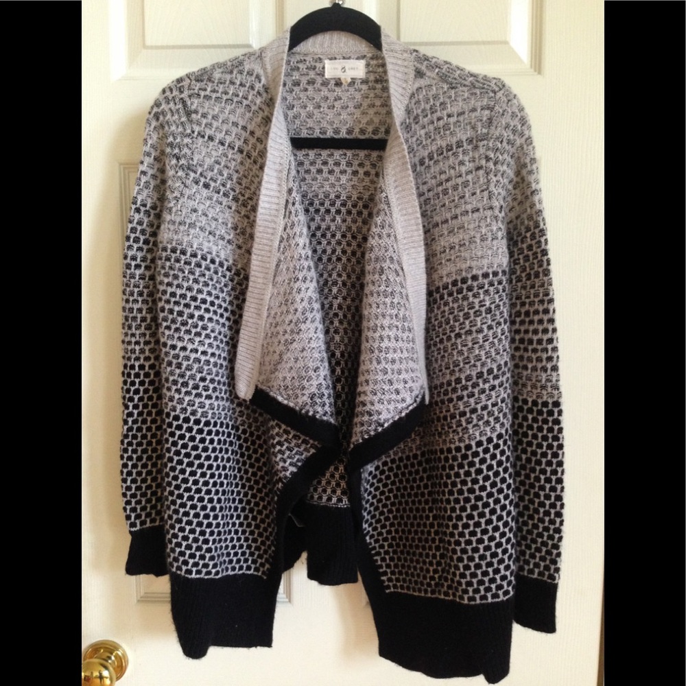 LOFT LOU & GREY OMBRÉ WATERFALL CARDIGAN