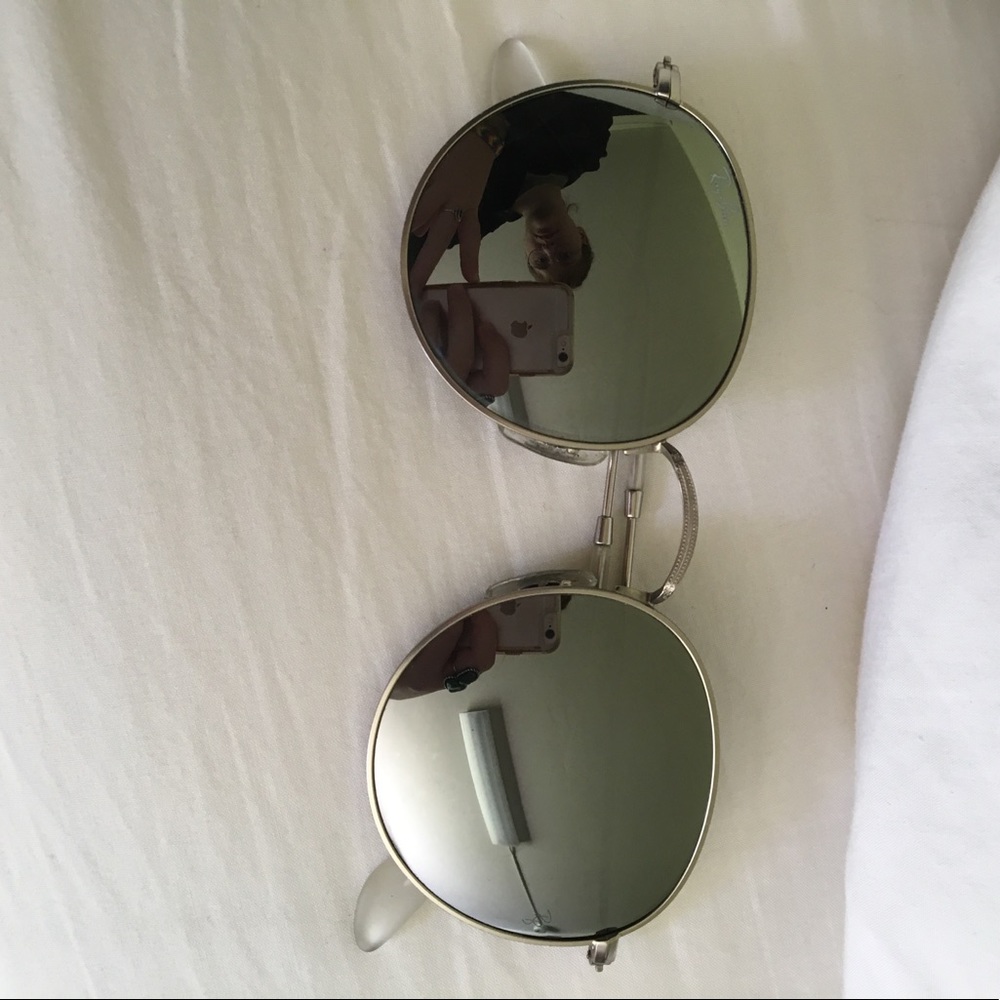 round silver polarized ray bans