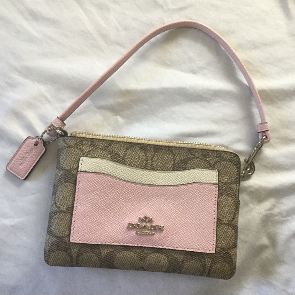 Coach wallet with removable straps