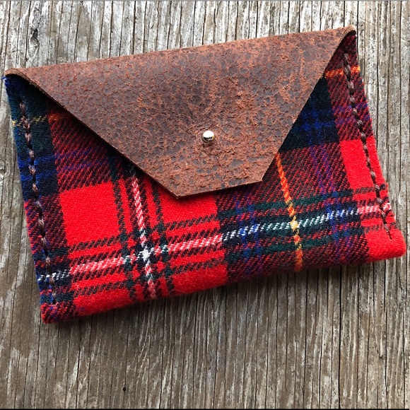 ♥️SOLD♥️Leather & Pendleton Wool Clutch - Picture 4 of 8