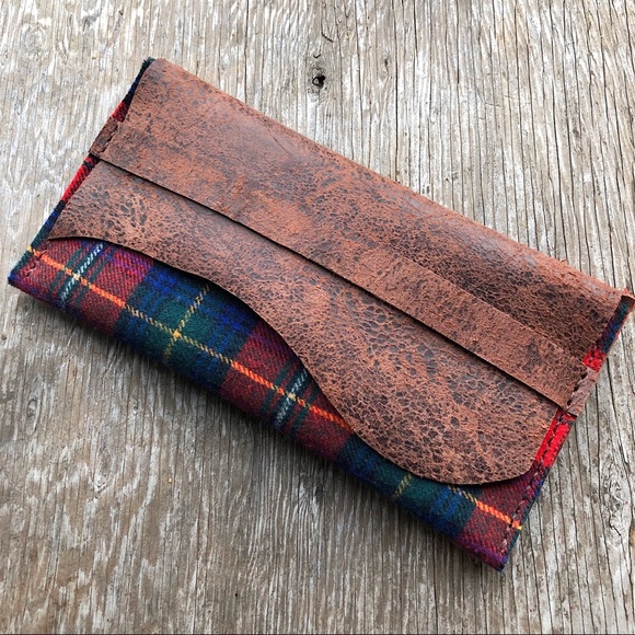 ♥️SOLD♥️Leather & Pendleton Wool Clutch - Picture 7 of 8