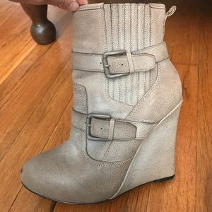 Joie wedge bootie taupe 37
