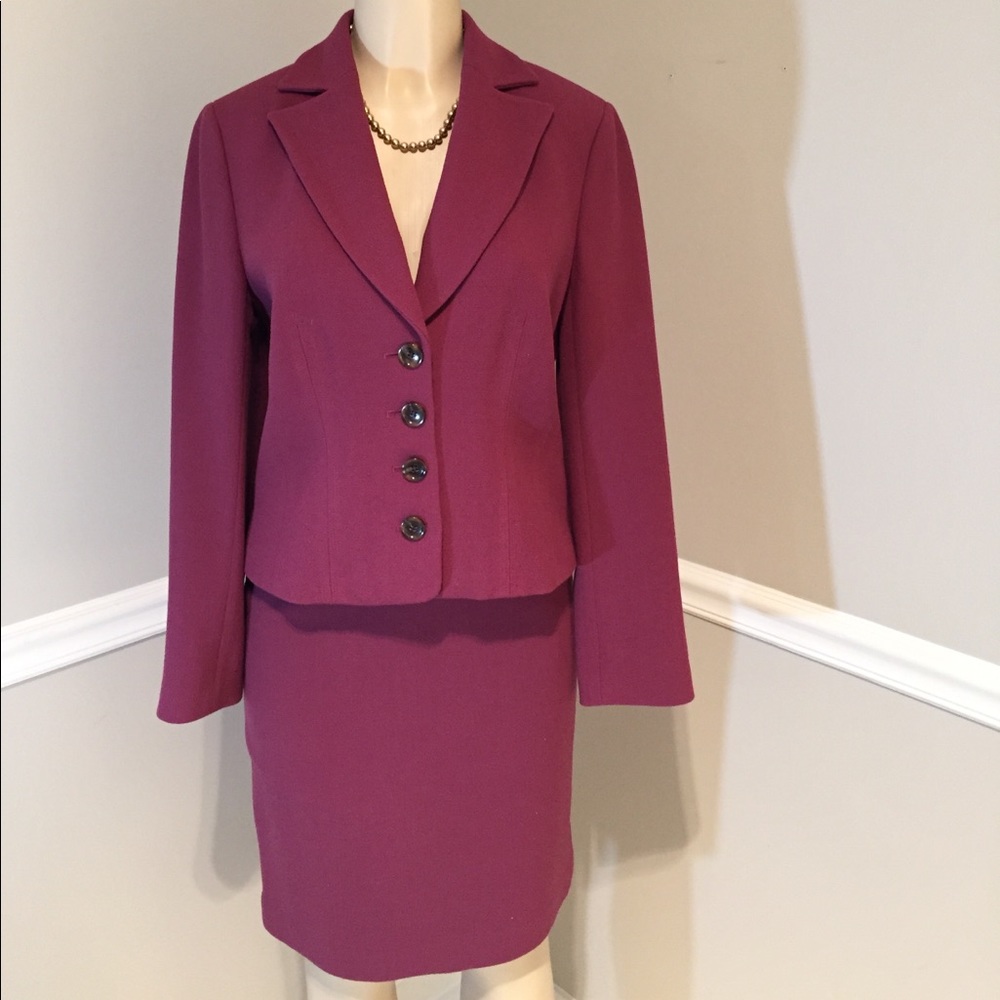 Gorgeous Ann Taylor Raspberry Color Suit