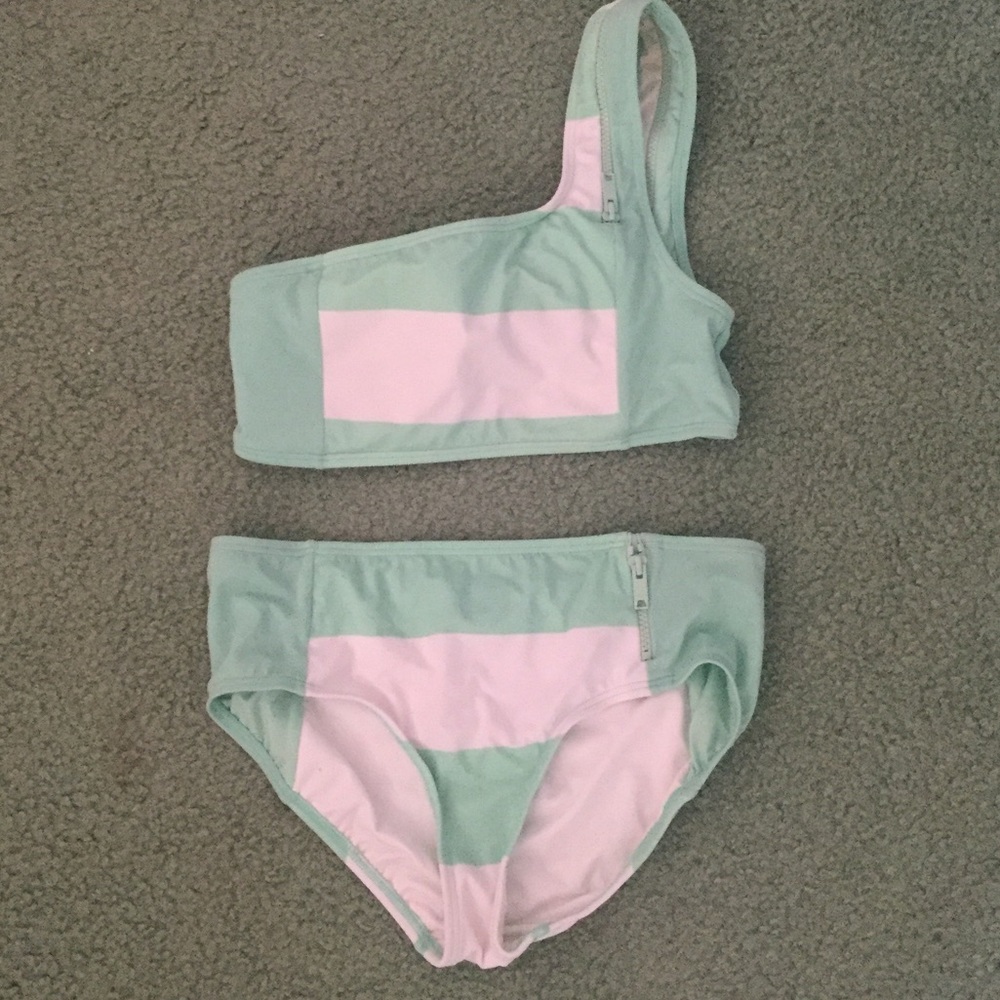 DKNY striped bikini