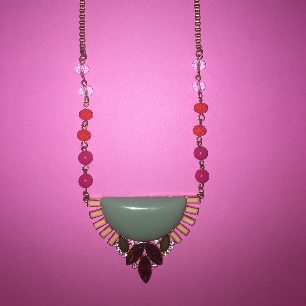 One of a kind long statement necklace